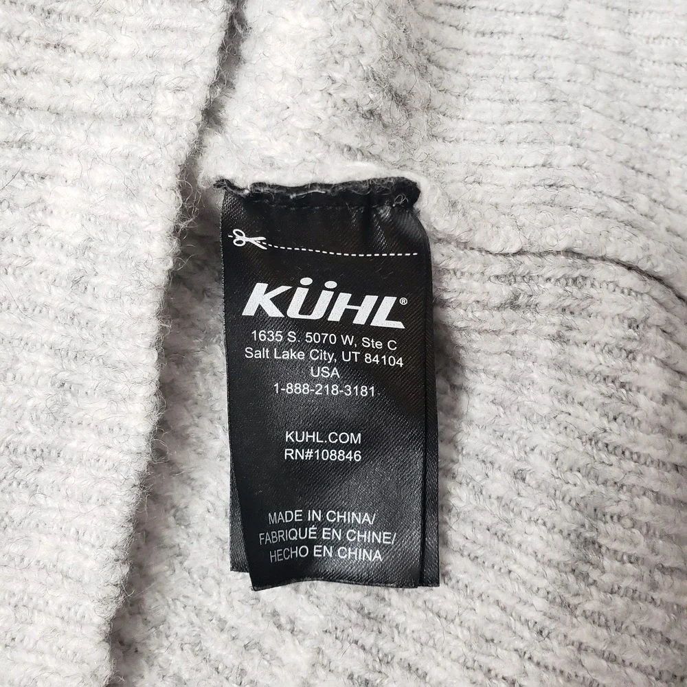 Kuhl Sweater Womens XL Gray‎ Faye Pullover Wool Blend Soft Long Sleeve